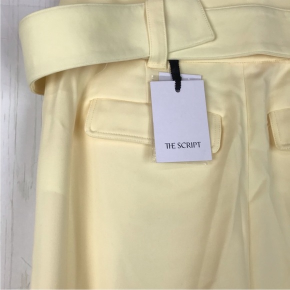 the SCRIPT cream/ yellow pants trousers designer - Picture 5 of 6